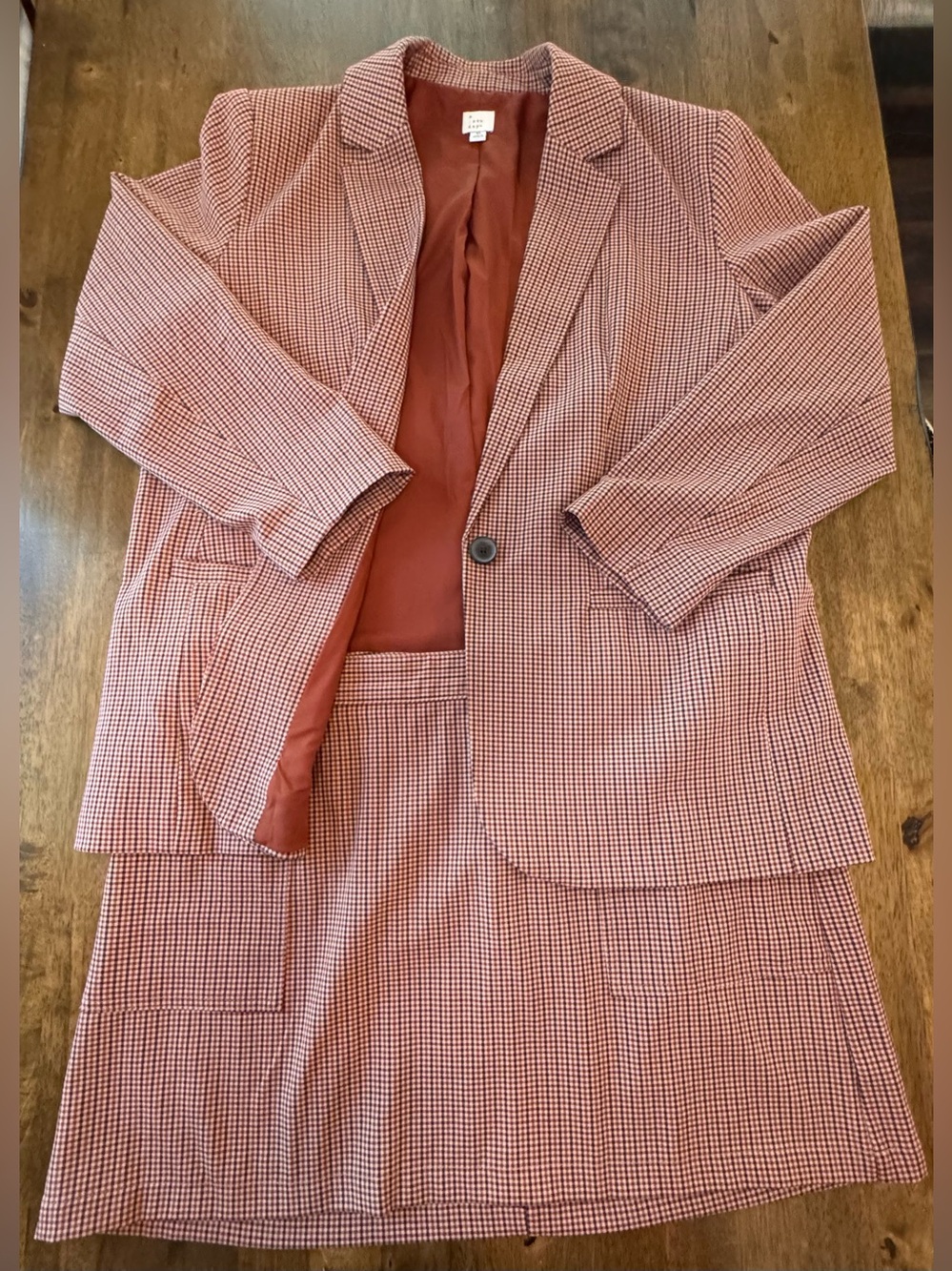 A New Day Houndstooth Skirt Suit Set Preppy Academia Mismatched Size XL XXL